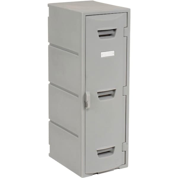 Remco Plastics Box Locker for Double Tier, Plastic, Flat Top, 12X15X36, Gray 015001236001027 - main